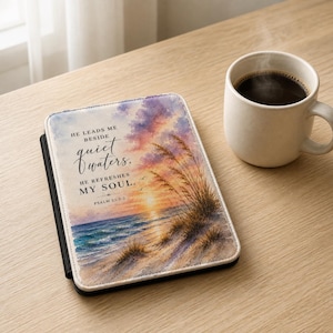 Psalm 23 Kindle Case| Christian Kindle Cover| Quiet Waters Bible Verse Ereader Case| Faith Gift