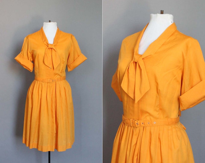 Dress 50s 60s Vintage Orange Shirt Dress 1950s 1960s Mad Men Etsy