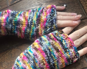 Guantes sin dedos de punto, calentadores de brazos Accesorio de invierno para damas