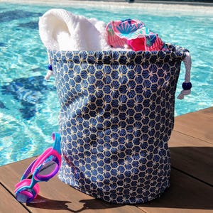 Waterproof Swimsuit Bag: Coated Cotton Wet/Dry Tote