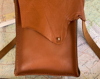 British Tan Crossbody Bag Southwest style Made is USA Free Shipping