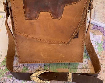 Bear fetish genuine leather bag good mojo rustic unisex free shipping