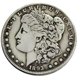 Commemorative COPY 1893 S-O-CC-P Morgan Dollar Silver PLATED Replica Reproduction Coin