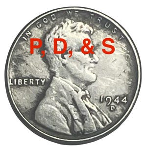 Commemorative REPRODUCTION COPY 1944 P D S Steel Lincoln Wheat Penny Cent Replica Reproduction Coin