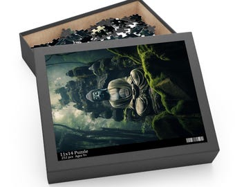 Buddha Statue Jigsaw Puzzle, Nature Landscape, Meditation Gift