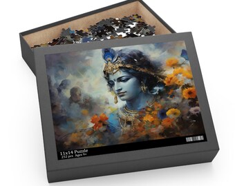 Divine Beauty Puzzle - 120, 252, 500 Pieces, Floral Krishna