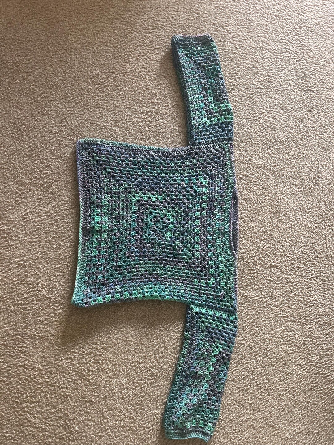 Multi Color Crochet Sweater Etsy