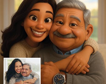 Custom Pixar Style Family Portrait, Personalized 3D Animation (Digital Download)