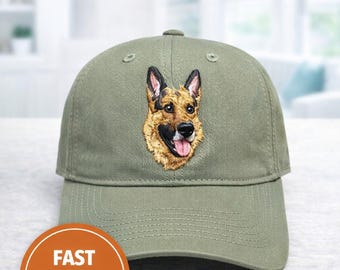 Custom Embroidered Pet Portrait Hat: Personalized Dog Mom Gift