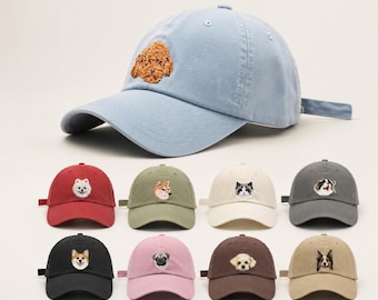 Personalisierter Haustier Portrait Hut: Personalisierte Hunde und Katzen Baseball Kappe, Hunde Mama Geschenk