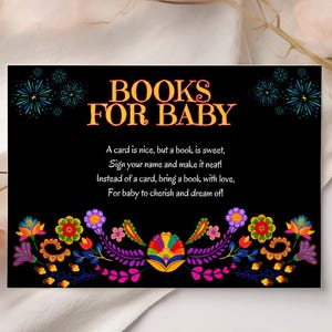 Spaanse Fiestaboeken voor babyshoweruitnodiging bewerkbare canva-sjabloon, Mexicaanse talavera-themakaart, verjaardagsfeestje decor afdrukbaar bestand