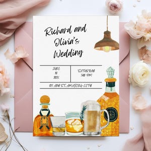 Faire-part de proposition personnalisé de garçon d'honneur modèle imprimable de carte de détails de mariage pour homme meilleur modèle sur toile modifiable Serez-vous mon invitation de garçons d'honneur
