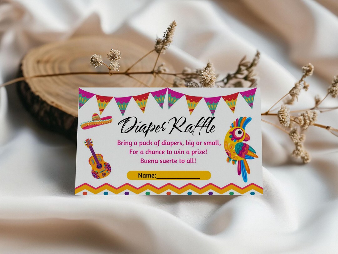Tropical Diaper Raffle Fiesta With Parrots, Guitars, and Colorful Decor ...