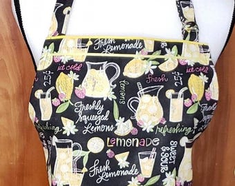Lemonade Print Chefs Apron with Pockets, Artist or Crafter Cover-Up, Baker or Cook