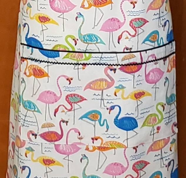 Flamingo-Schürze Mit Taschen – Lustiges Küchenaccessoire Für Grillen & Kochen