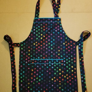Boy or Girl Preschool  Pawprint Apron, Dog or Cat Design, Kid Baking or Cooking Apron, Child Crafting or Painting Apron