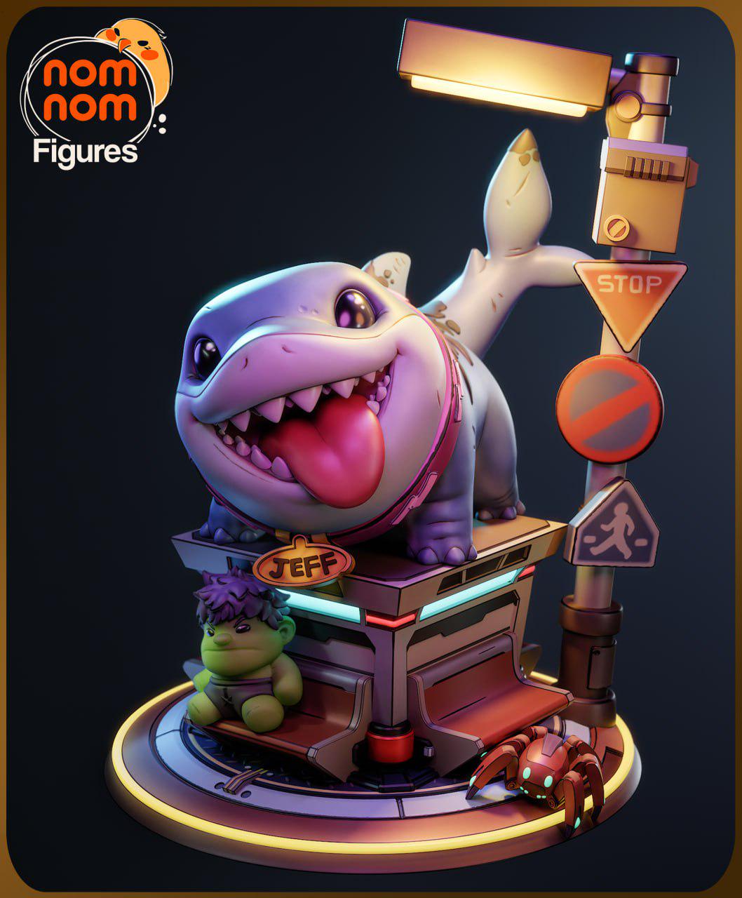 Jeff the Land Shark by Nomnom Figures - Etsy