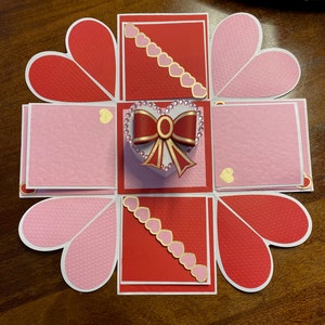 Caja de explosión de corazón / Descarga instantánea / Proyecto SVG para Cricut / Silueta / ScanNCut / Incluye tutorial de ensamblaje
