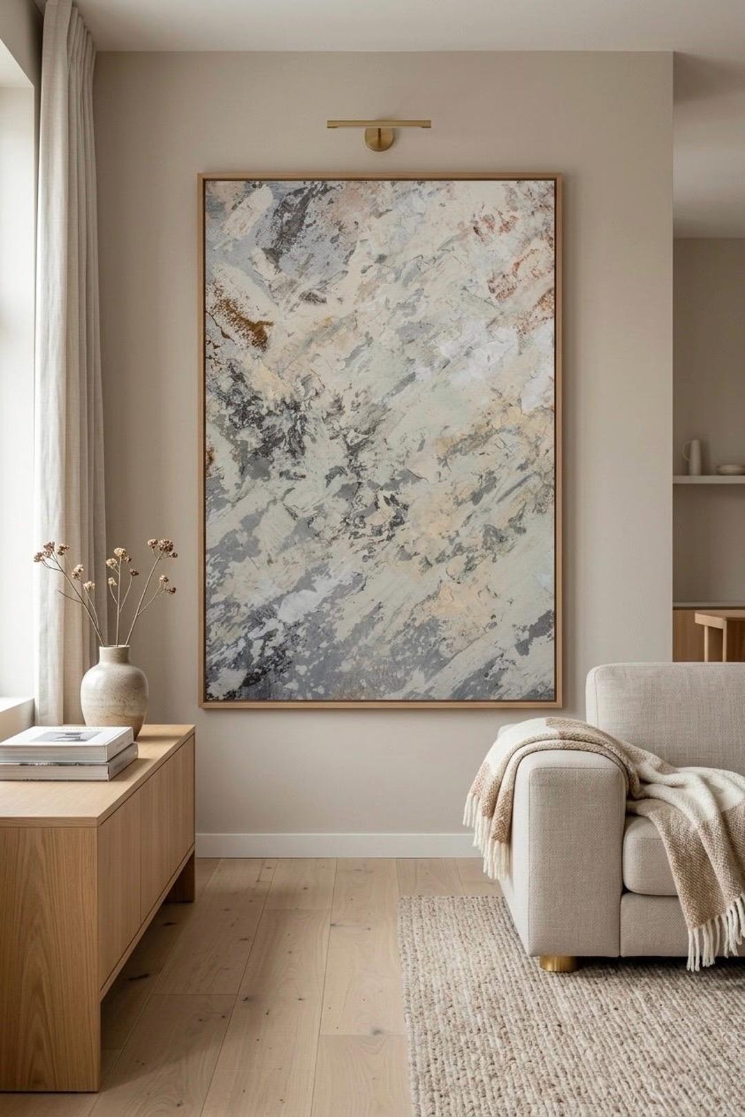 Modern Abstract Poster, Earthy Abstract Wall Art, Textured Digital ...