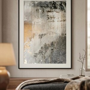 Utskrivbar väggkonst med 3D-effekt, modern texturerad abstrakt konst, neutral elegant inredning
