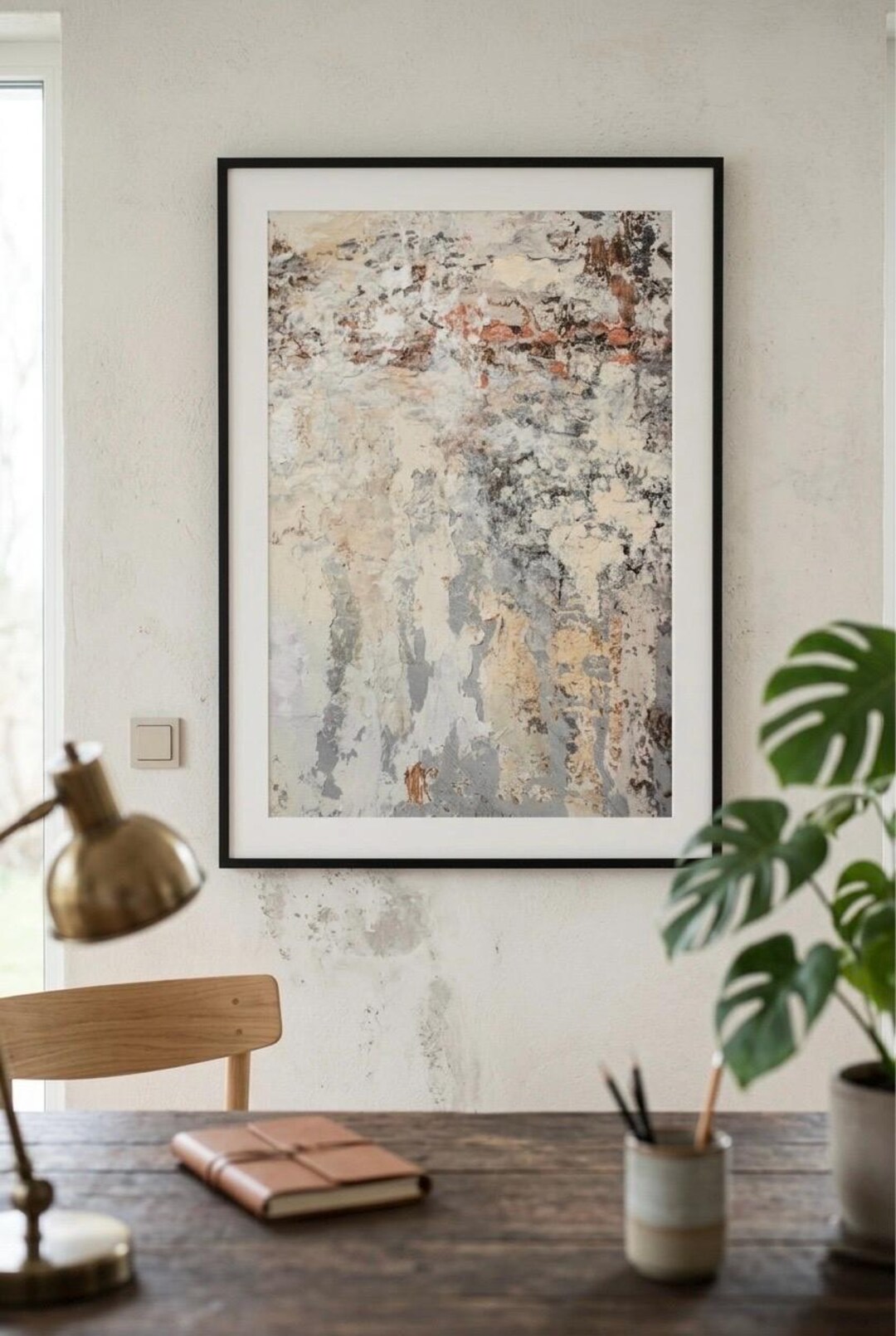 Printable Abstract Wall Art, Neutral Beige Poster, Wabi Sabi Minimalist ...
