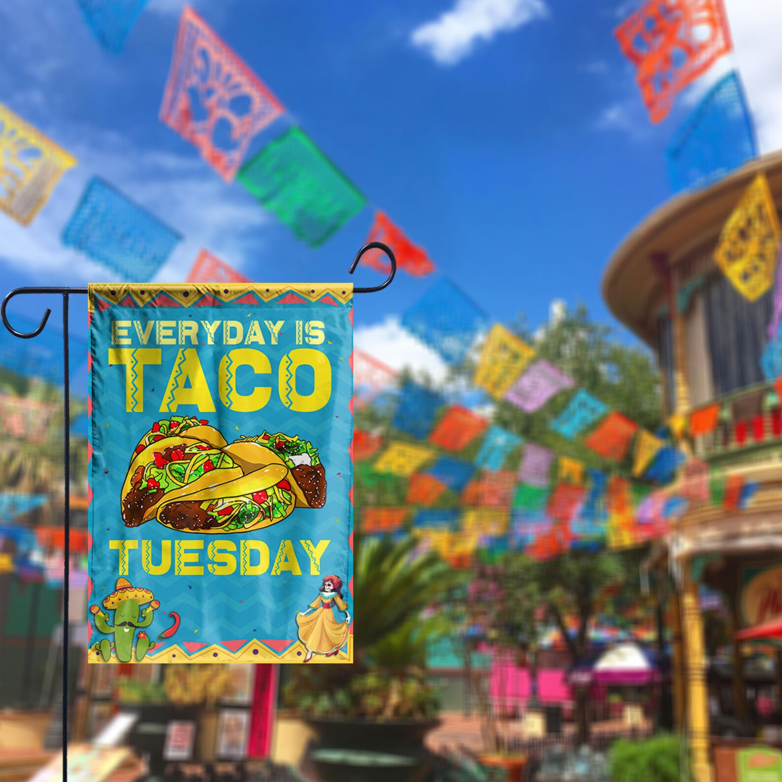 Everyday is Taco Tuesday Flag Taco Party Flag Taco Lover Etsy