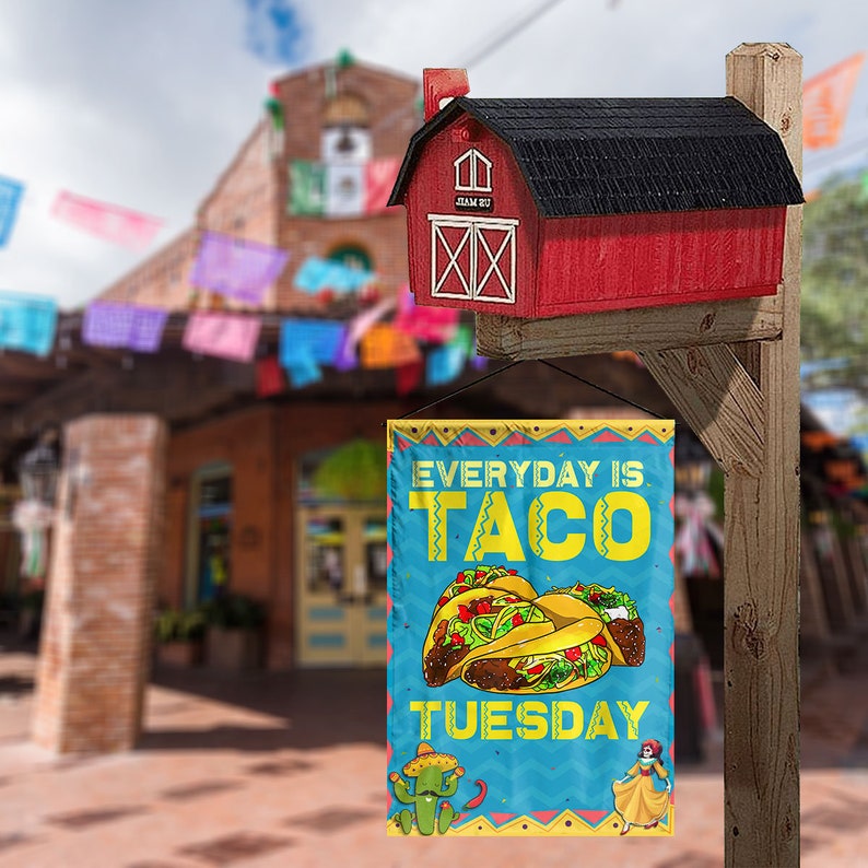 Everyday is Taco Tuesday Flag Taco Party Flag Taco Lover Etsy