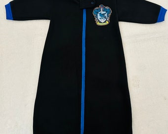 Wizard School Collection, Raven House! Black Fleece Baby Sack, Baby/Toddler Sleeping Bag, 0-3 Months to 4T Sizes, Zippered, Customizable