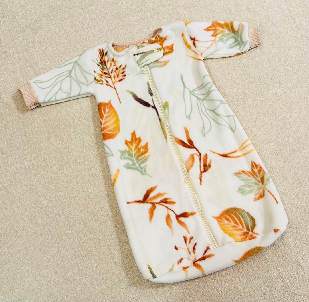 Unisex Autumn Leaves, Cozy Fleece Sleep Sack, Sleeping Bag, Baby