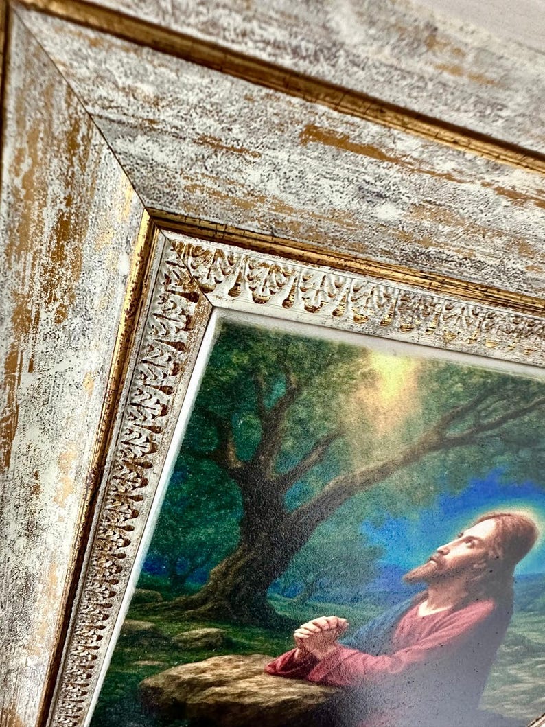 Garden of Gethsemane Painting, Jesus Praying, Christian Wall Art on ...