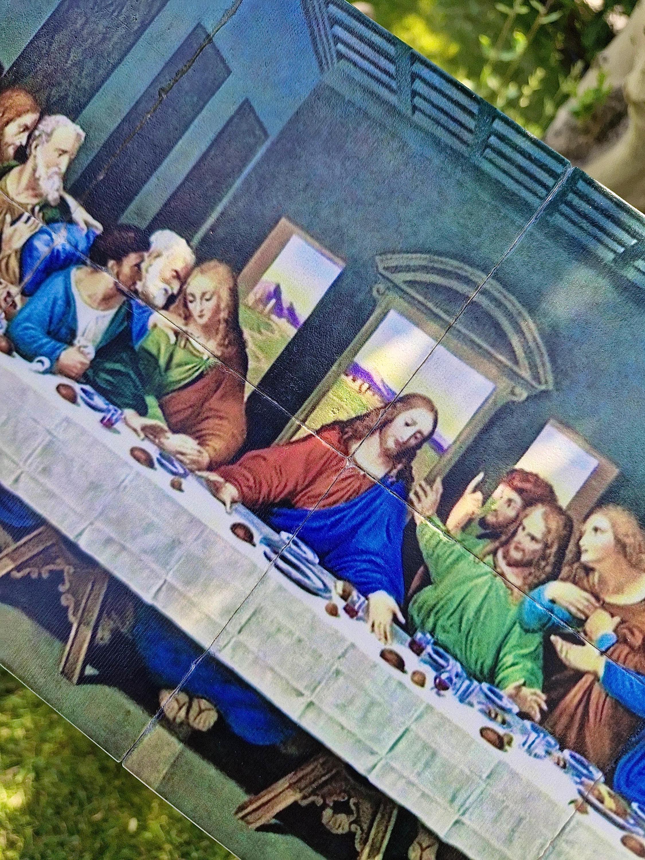 Rustic Last Supper The Last Supper Painting on Natural Stone, Rustic Christian Wall Decor ...