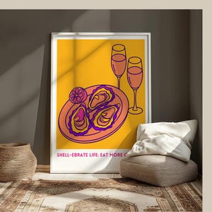 Vida de ostras: Come más ostras - Póster artístico para entendidos (Variante 2)