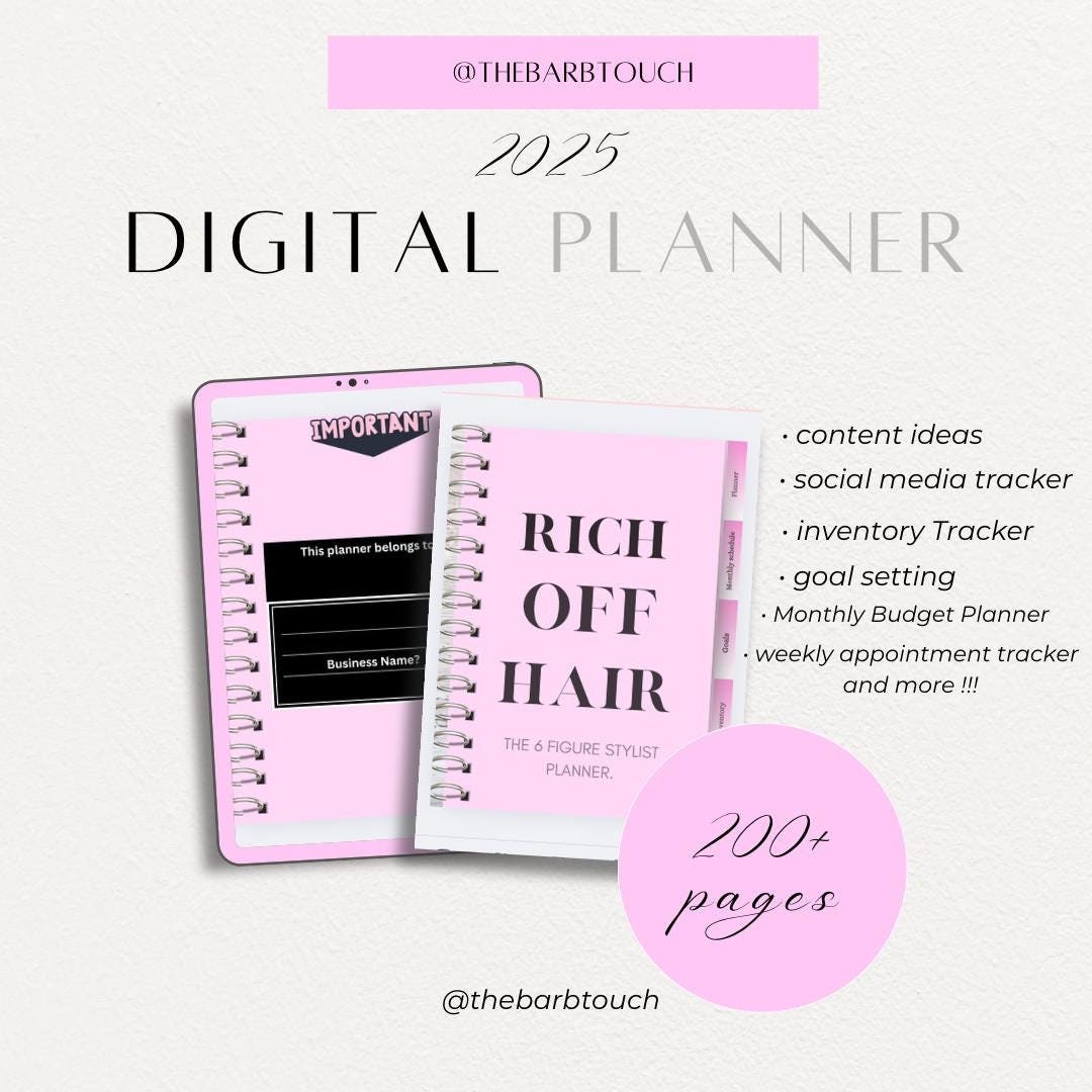 Hair Stylist Template Stylist Digital Planner Hair Stylist Planner Hair Stylist Template Stylist Digital Planner Hair Stylist Planner