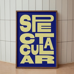 Affiche typographique spectaculaire : oeuvre d&#39;art murale audacieuse et moderne (téléchargement numérique)