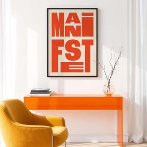 manifestation typography poster bold typography poster word poster quote modern typography poster manifest inspirational art motivational art print trendy wall art instant download digital download motivational art bold type poster printable art