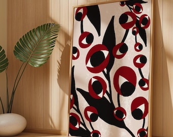 Eyes of the people: Guaraná fruit that sees and observes, Brazilian Tropical Decor, Amazon Nature Artwork, Vibrant Botanical Wall Art