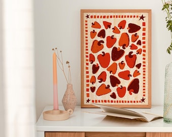 Caju Cashew Fruit Print – Modern Boho Brazilian Tropical Art Poster