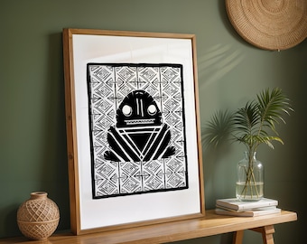 Muiraquitã Amulet Art Print: Brazilian Culture Frog Symbol Protection Brazilian Culture