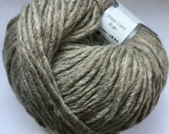 Light Ash Brown Wool Cord #59806 Ice Wool Acrylic Blend Yarn 50 Gram 109 Yards