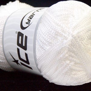 Weißes Makrameegarn #21638 Ice Yarns Polyester 100 gramm 145 m Einfarbig, All White