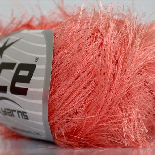 38Yd Light Yellow Extra Long Eyelash Yarn Ice Luxurious Yellow Fun Fur 50g 14156