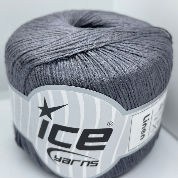 Mélange de lin et de viscose gris 27256 Ice Yarns Fine, Sport Weight 1,76 onces (50 grammes) 191 yards (175 mètres)