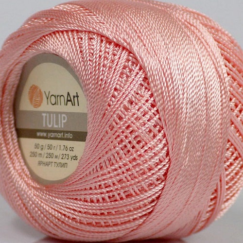 Silver Grey Yarn Art Tulip Size 10 Microfiber Thread 17311 50 Etsy
