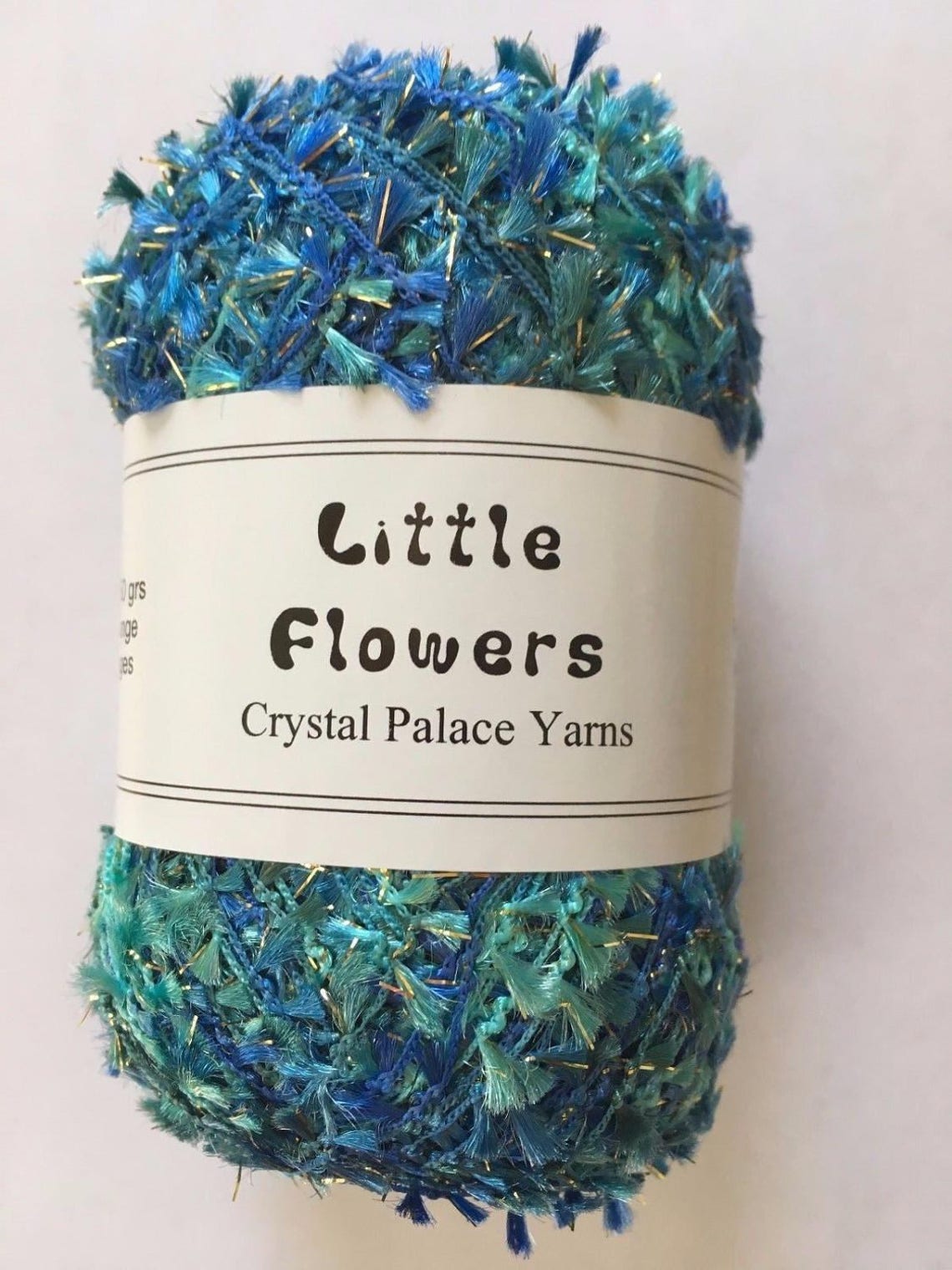 Crystal Palace Yarns Little Flowers 9757 Ultra Blues Metallic Etsy