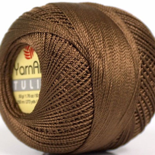 Grape Yarn Art Tulip Size 10 Microfiber Thread 17328 50 Gr Etsy