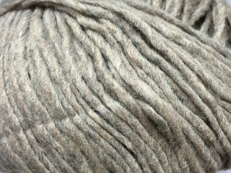 Light Ash Brown Wool Cord #59806 Ice Wool Acrylic Blend Yarn 50 Gram 109 Yards