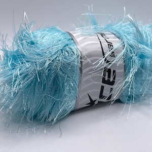 Long Eyelash 100gr Light Turquoise Blue 82397 Ice Yarns Extra Long Eyelash Yarn, Polyester 3.53 ounces (100 grams) 76 Yards (70 m)