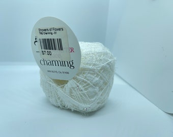 Trendsetter Charming Sparkly Component Yarn #01 White Iridescent 120 Yds 20 gr