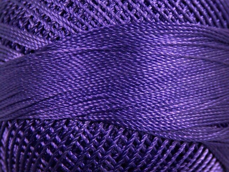 Purple Yarn Art Tulip Size 10 Microfiber Thread 17327 50 Gr Etsy