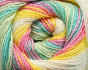 Magic Glitz Metallic Accent Yarn – 100g DK Self-Striping, Dark Grey/Light Grey/White With Silver Sparkle